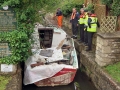 A narrow canal & a trapped boat.