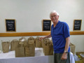 Collecting a packed lunch.