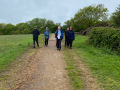 All PVR walkers on day 3 long walk. To Yarmouth and back.