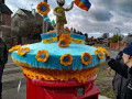 01/02/23. Post Box decorated in support on Ukraine seen on Tilehurst walk.
