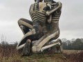 19/02/21.  Nuba Survival statue nr Exlade Street. Photo by Dave Moore.