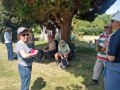 28/05/23.  Banana break at St Michael's burial ground at Upper End, Sulhampstead Bannister.