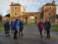 09/01/22 .Walkers outside entrance to Police Staff College at Bramshill.