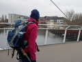 25/11/18. New footbridge over Thames. 8 miles,